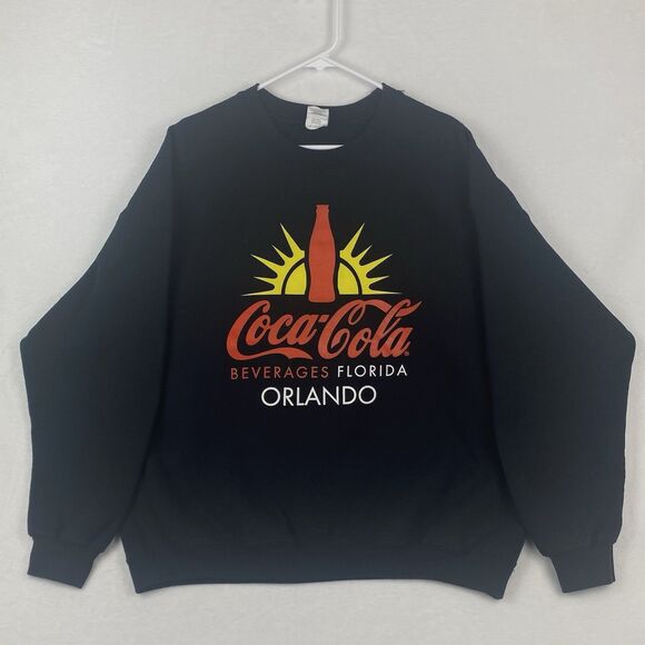 Coca Cola Orlando Florida Graphic Sweater Extra Large Black Logo Sweatshirt - Picture 1 of 7